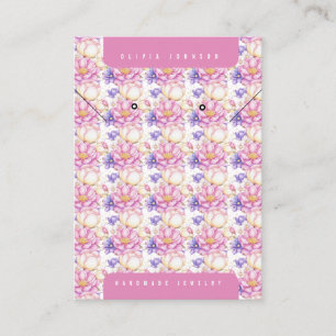 Floral Handmade DIY Jewellery Display Card