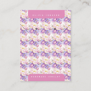 Floral Handmade DIY Jewellery Display Card
