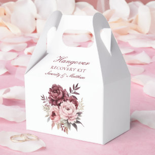 Floral Hangover Recovery Kit Peony Wedding Favour Box