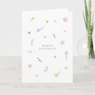 Floral Happy Birthday Card