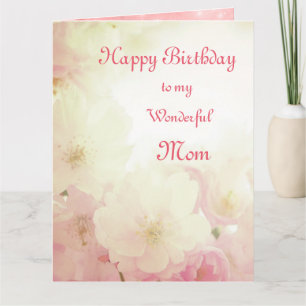 Floral Happy Birthday Mum Card