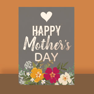 Floral Happy Mother’s Day  Foil Holiday Card