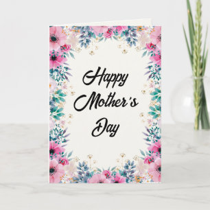 Floral Happy Mother's Day 2026 gift  Card