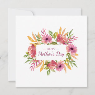 Floral Happy Mother's Day Card