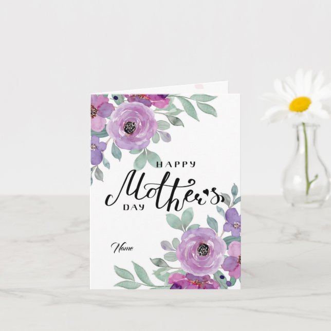 Floral Happy Mother's Day Card (Small Plant)
