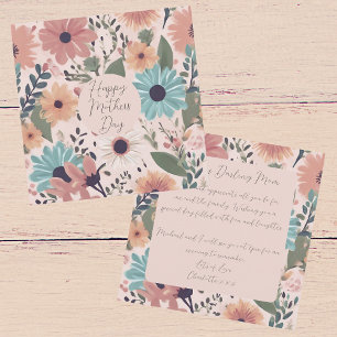 Floral Happy Mothers Day Mum Greeting Card