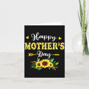 Floral happy mother's day sunflower gift for mum card