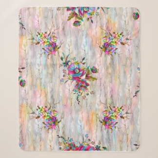 “Floral Harmony Blanket” Sherpa Blanket
