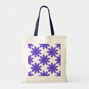 'Floral Harmony' Bold Purple Pattern Tote Bag
