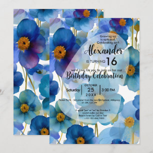 Floral Harmony   Colourful Flower Design Invitation