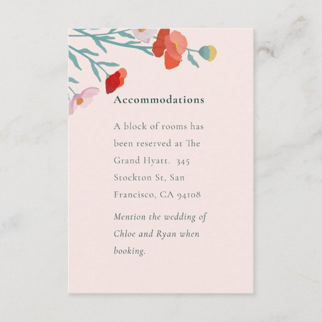 Floral Harmony Enclosure Card (Front)