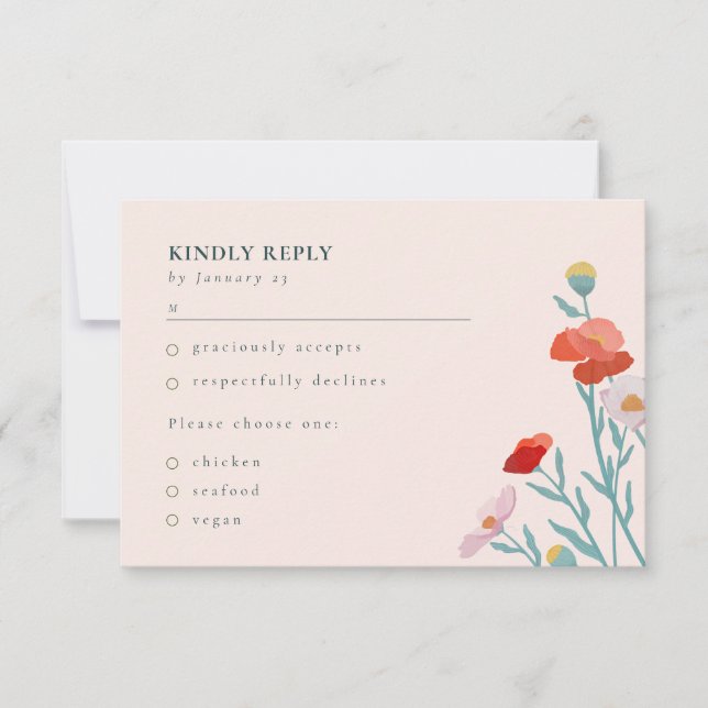 Floral Harmony RSVP Card (Front)