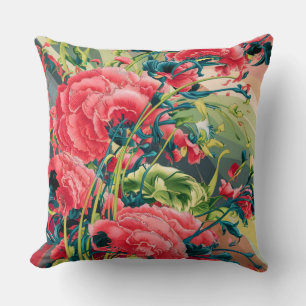 Floral Harmony: Ukiyo-e Inspired Bedding Set Cushion