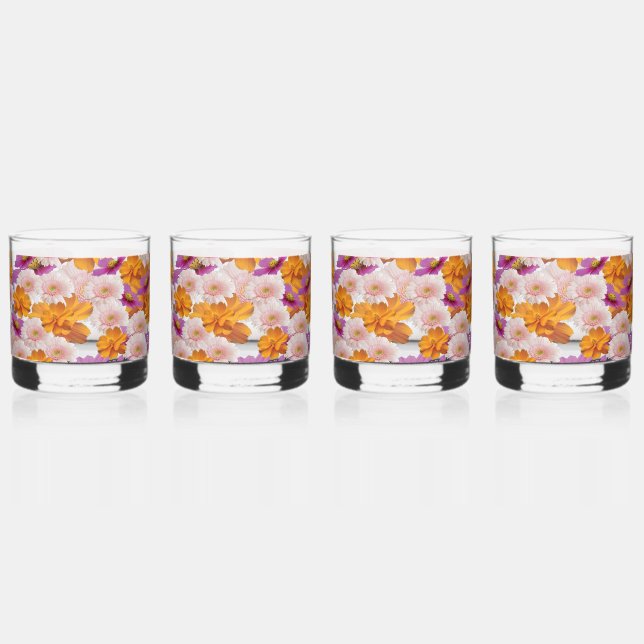 Floral Harmony Whiskey Glass (Left)