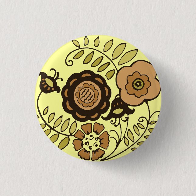Floral Harvest 3 Cm Round Badge (Front)