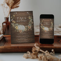 Floral Harvest Pumpkin Fall in Love Bridal Shower 