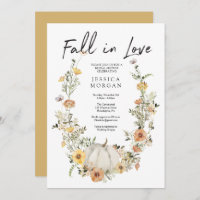 Floral Harvest Pumpkin Fall in Love Bridal Shower