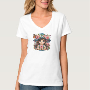 Floral Hat Cutie T-Shirt