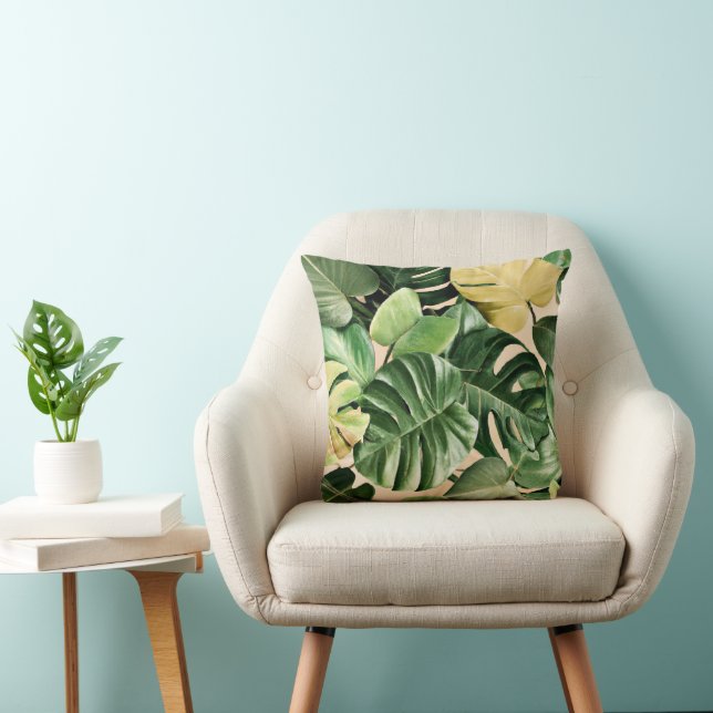 Floral/Hawaiian/Tropical leaf Cushion (Chair)