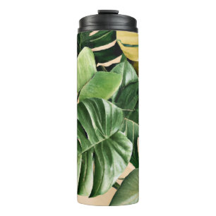 Floral/Hawaiian/Tropical leaf Thermal Tumbler