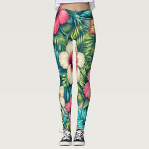 Floral Hawaiian/tropical Leggings