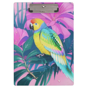 Floral/Hawaiian/Tropical/parrot  Clipboard