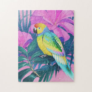 Floral/Hawaiian/Tropical/parrot Jigsaw Puzzle