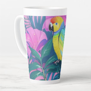 Floral/Hawaiian/Tropical/parrot Latte Mug