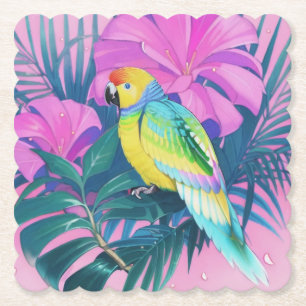 Floral/Hawaiian/Tropical/parrot Paper Coaster