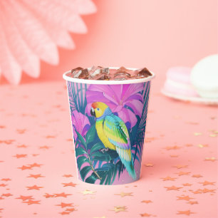 Floral/Hawaiian/Tropical/parrot Paper Cups
