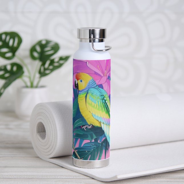 Floral/Hawaiian/Tropical/parrot  Water Bottle (Yoga)