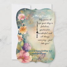 "Floral Haze Birthday Bliss"Greeting
