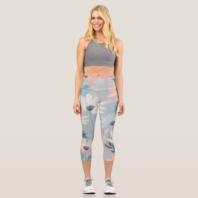 Floral Healing Capri Leggings (Front)
