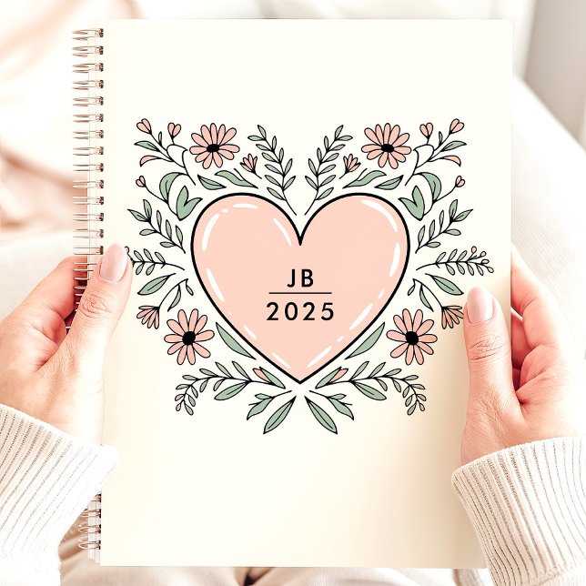 Floral Heart 2025 Monogram Planner (Creator Uploaded)