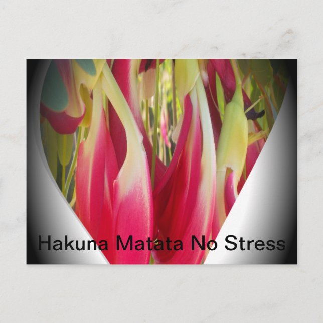 Floral Heart Art Print Postcard (Front)