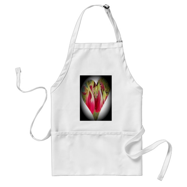 Floral Heart Art Print Standard Apron (Front)