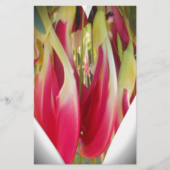 Floral Heart Art Print Stationery (Front)