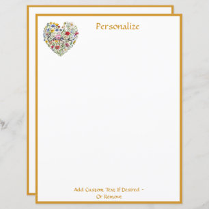 Floral Heart Bouquet Love Elegant Chic Personalise