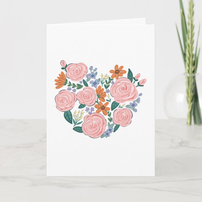 Floral Heart Card (Front)