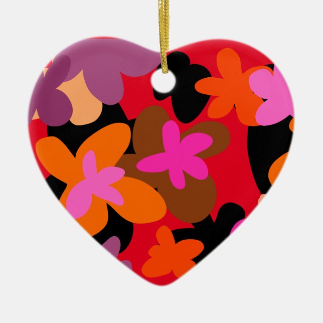 Floral Heart christmas ornament (Front)