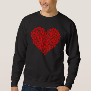 Floral Heart Couple Love Valentines Day Sweatshirt