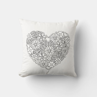 Floral Heart Cushion
