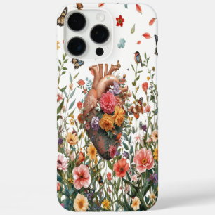 Floral Heart Phone Case  Artistic Bloom Anatomy 