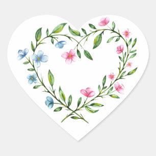 Floral Heart Sticker