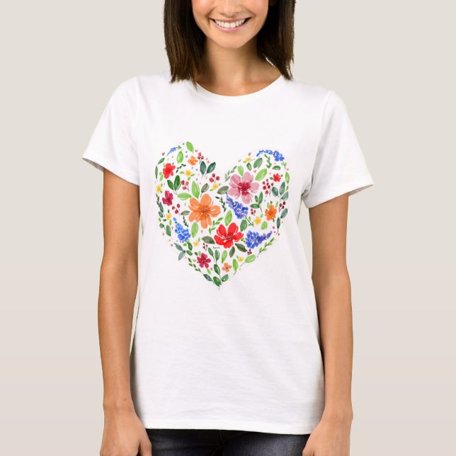 Floral Heart T-Shirt (Front)