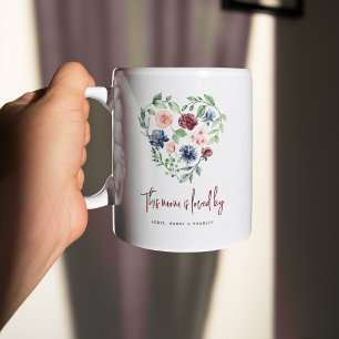 Floral Heart 'This MOM is loved by' Coffee Mug
