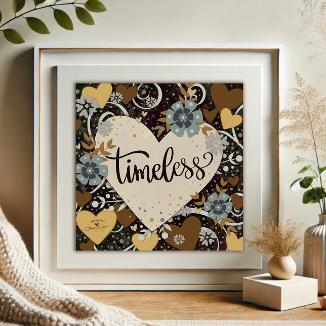 Floral Heart Timeless Pretty Inspirivity Poster (Creator Uploaded)