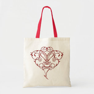 Floral Heart Tote Bag