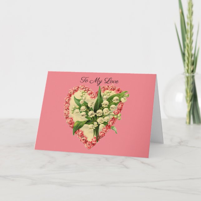 Floral Heart Valentine's Day Card (Front)