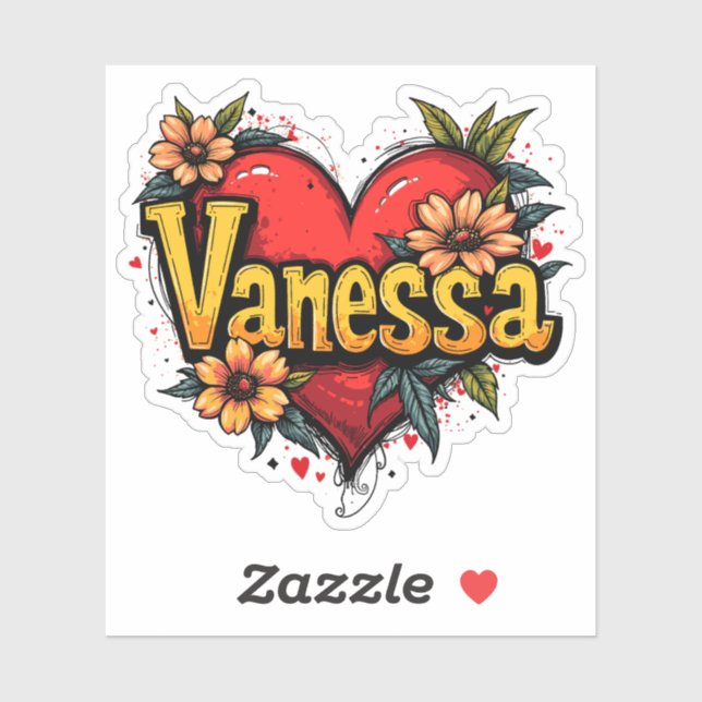 Floral Heart Vanessa 1 (Sheet)